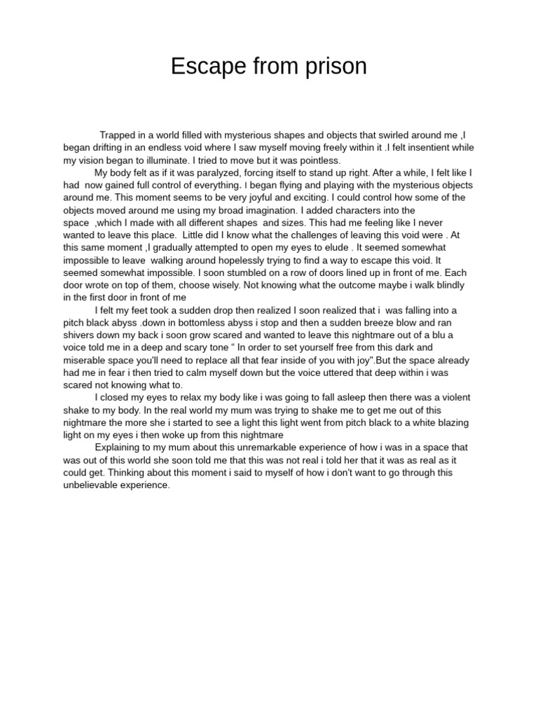 Escape from prison | PDF