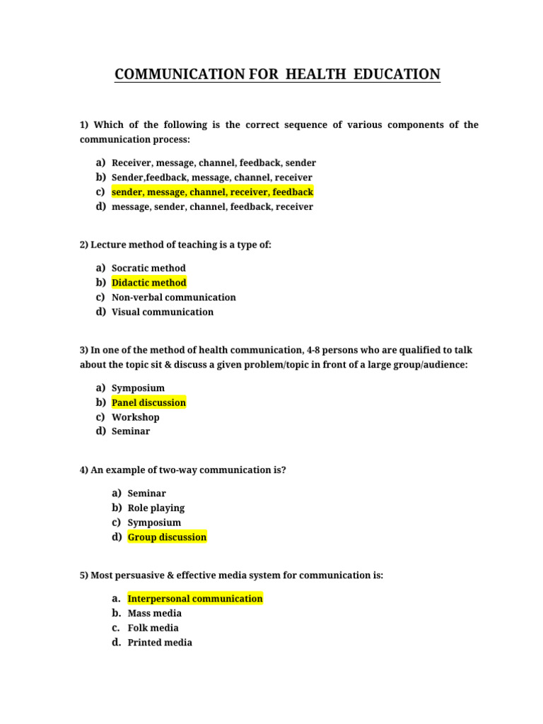 22. Communication for Health Education | PDF | Communication | Mass Media
