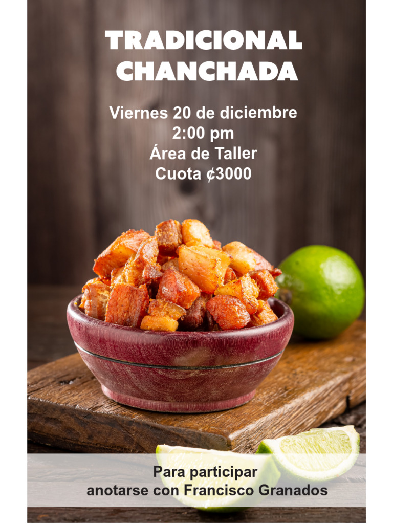 Chanchada Tradicional: Inscripción Abierta | PDF