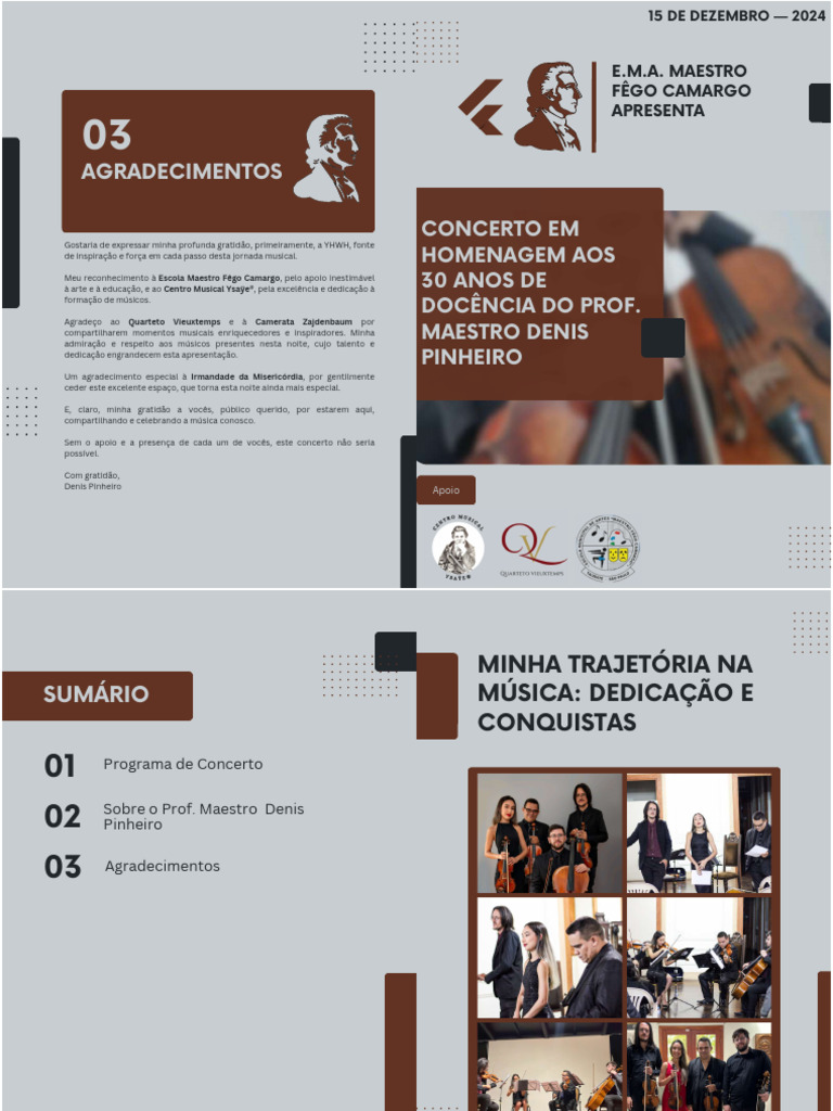 Programa de Concerto - 15 | PDF | Orquestras | Pedagogia