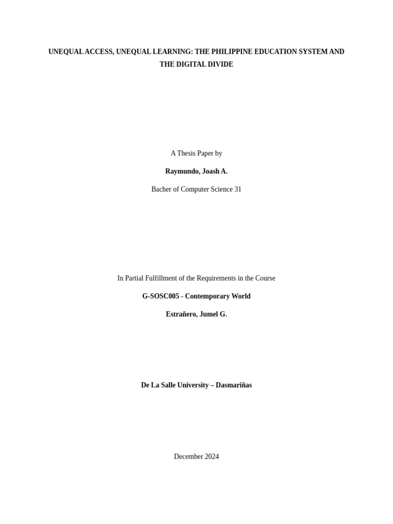 Bridging the Digital Divide in Education | PDF | Literacy | Infrastructure
