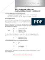 Current Limiting Reactors (CLR) : Technical Overview and Measurement Procedures