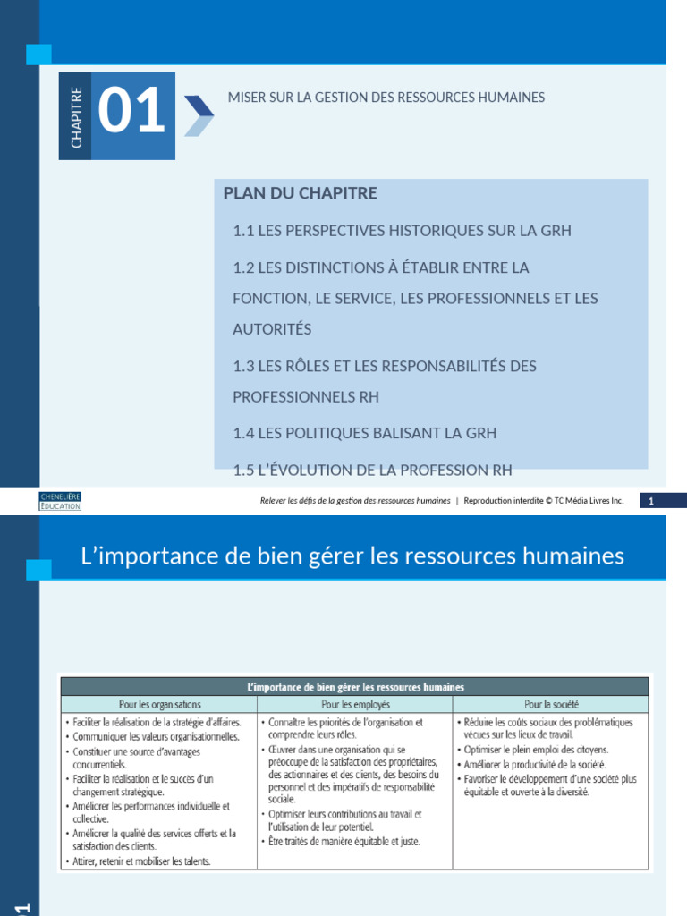Défis et Évolution de la GRH | PDF | Gestion des ressources humaines
