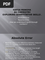 Error Analysis in Class 11 Physics | PDF