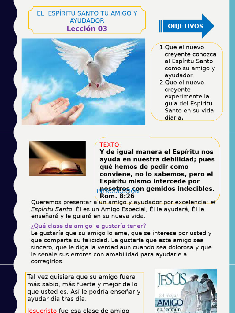 El Espíritu Santo: Amigo y Ayudador | PDF | Oración | espíritu Santo