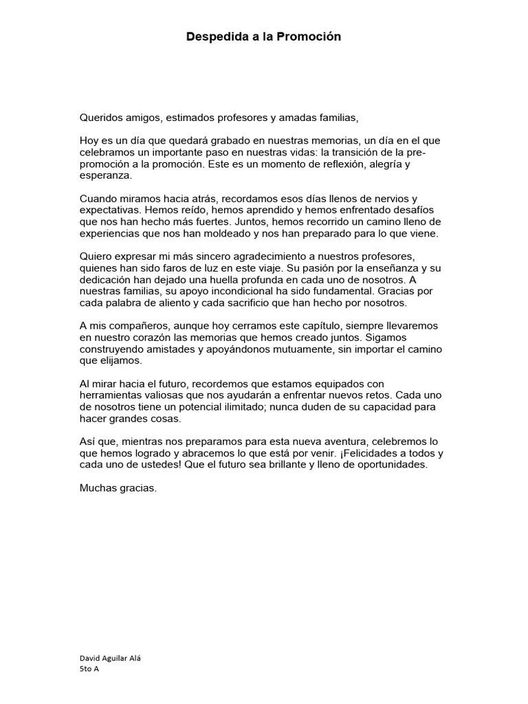 Despedida David Pdf