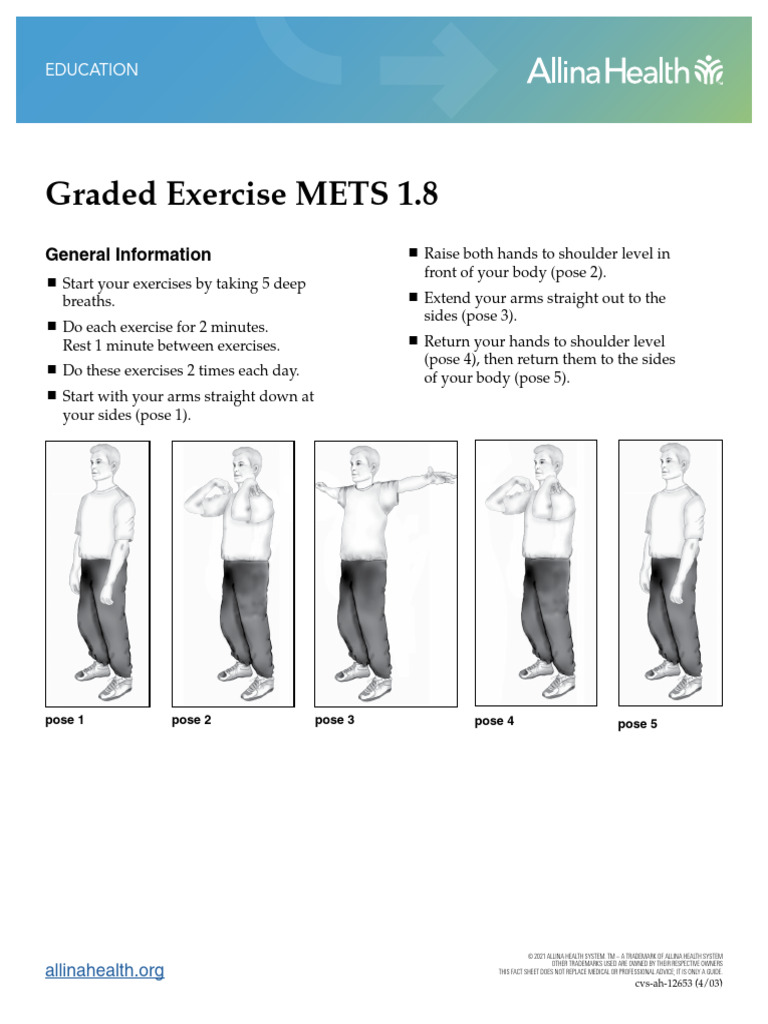 graded exercise mets 18 | PDF