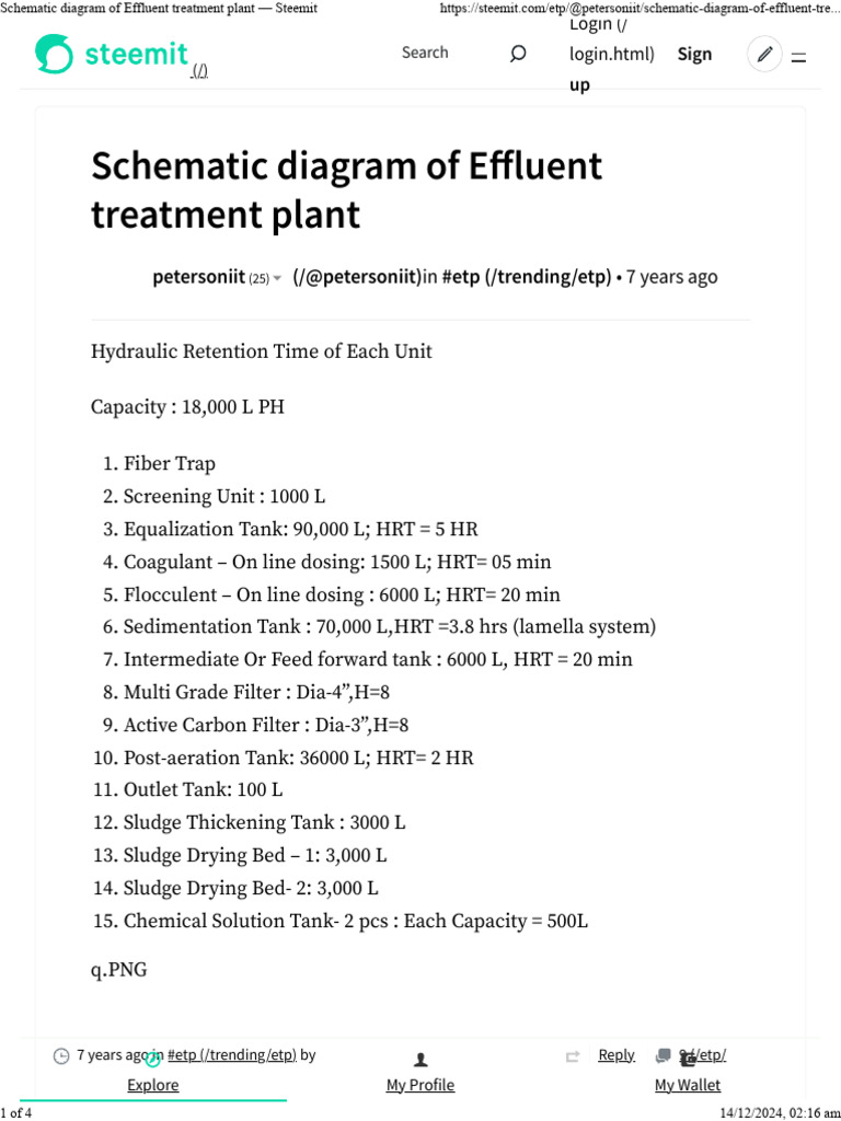 Effluent Treatment Plant Schematic | PDF | Sewage Treatment | Water ...