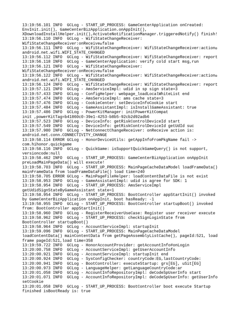 Game Center Application Startup Log | PDF | Computer Architecture ...