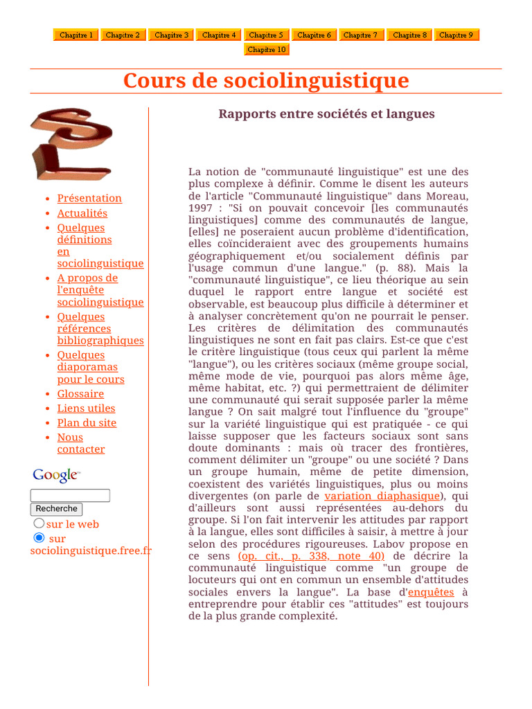 Communauté linguistique et société | PDF | Sociolinguistique | Linguistique