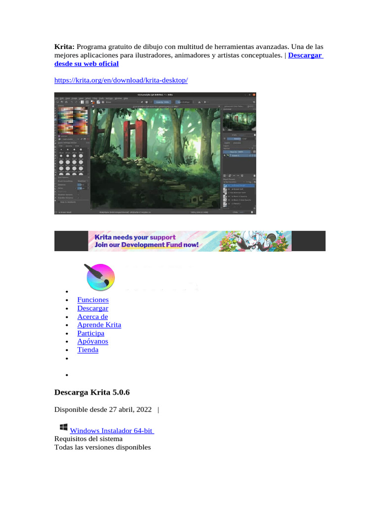 Descargar Krita 5.0.6: Dibujo gratis | PDF