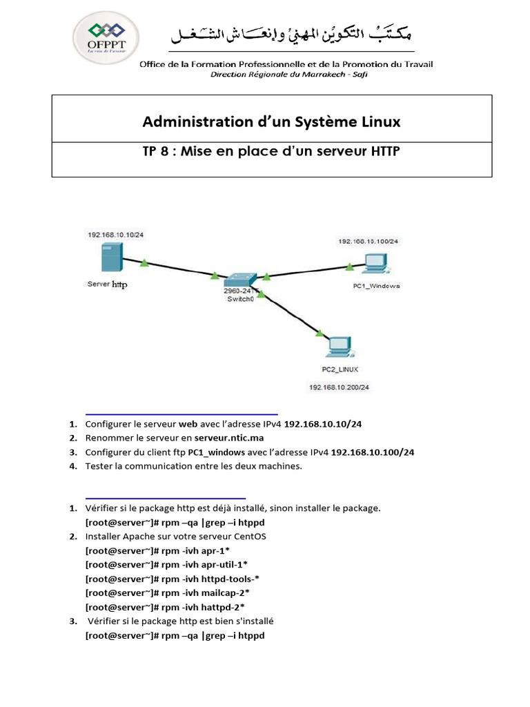 Configuration d'un serveur HTTP Apache | PDF | Internet | Internet et Web