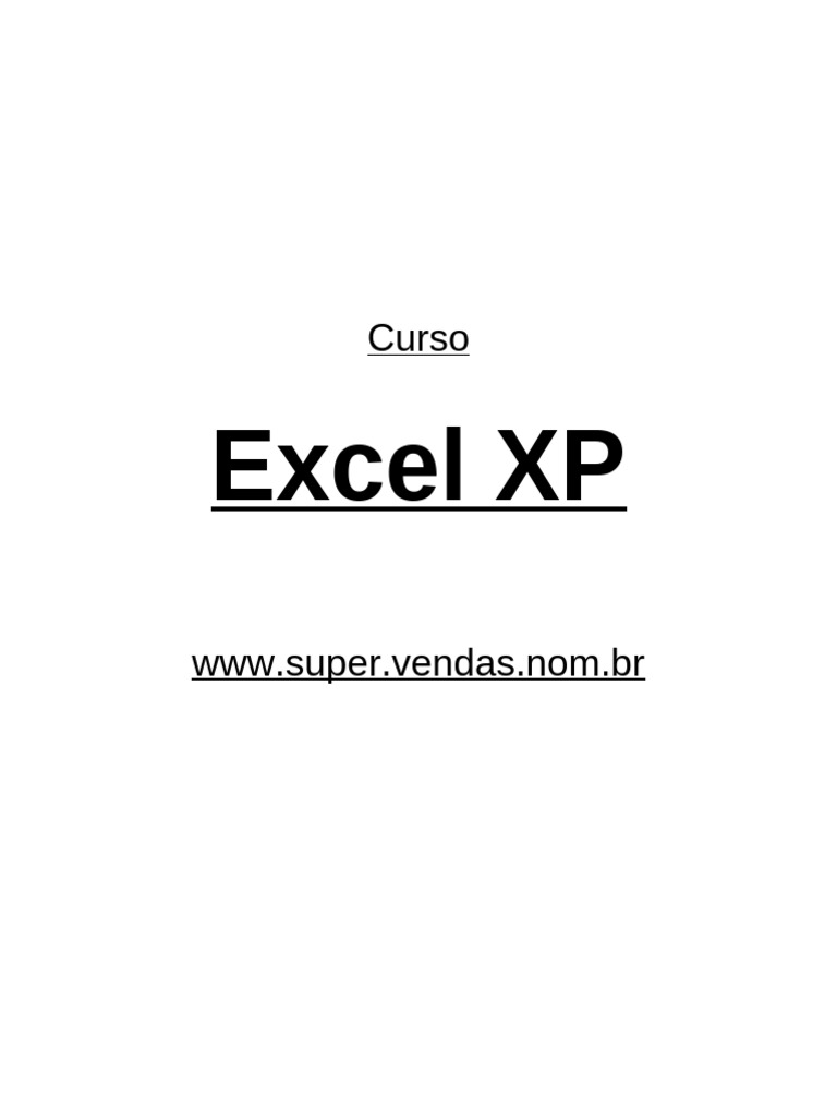 Curso Completo de Excel XP | PDF | Juros | Microsoft Excel
