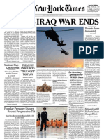 NEW YORK TIMES - Iraq War Ends JULY 4TH 2009