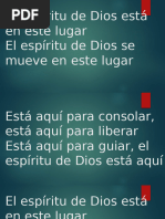 El Espíritu de Dios Está en Este Lugar - Letra | PDF