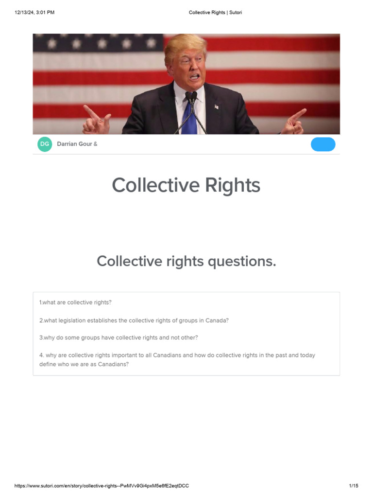 Collective Rights - Sutori | PDF | Métis | Canada