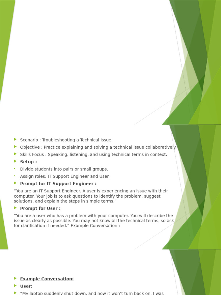 Technical Issue Troubleshooting Scenarios | PDF | Computing | Software ...