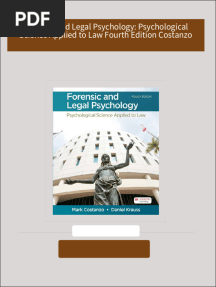 Forensic and Legal Psychology: Psychological Science Applied to Law Fourth Edition Costanzo All Chapters Instant Download