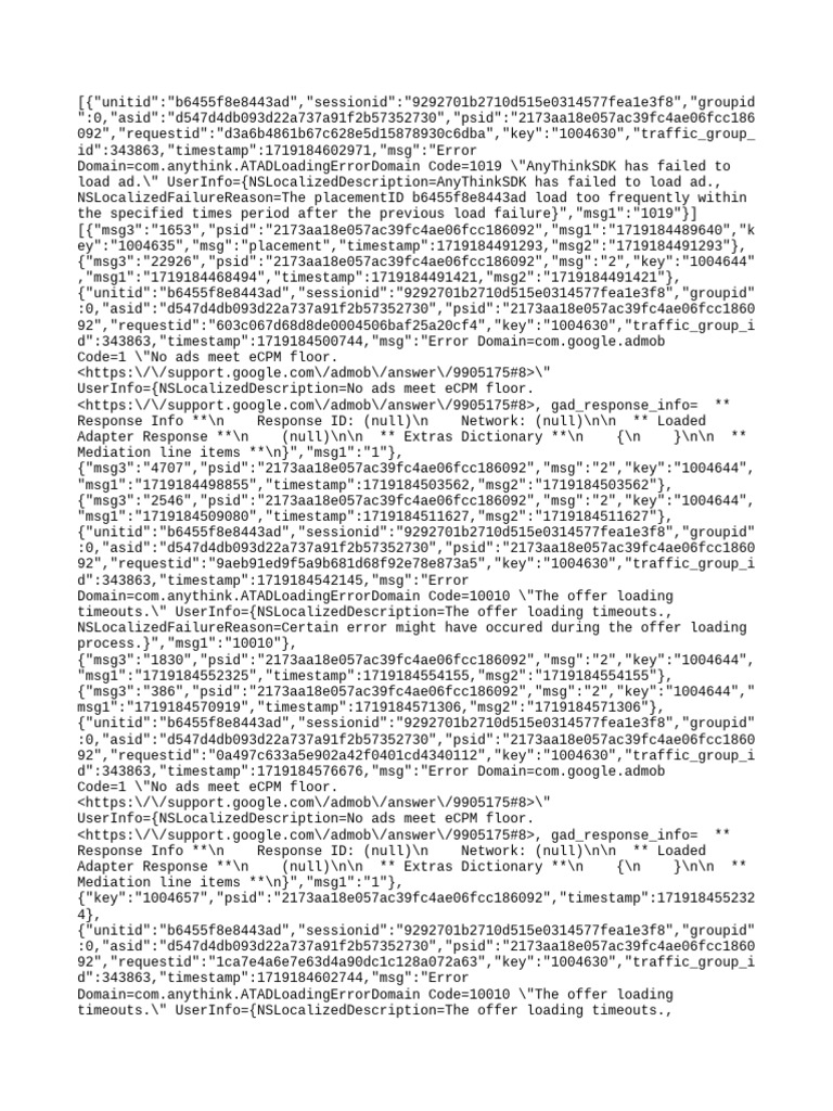 Ad Loading Errors and Timeouts | PDF