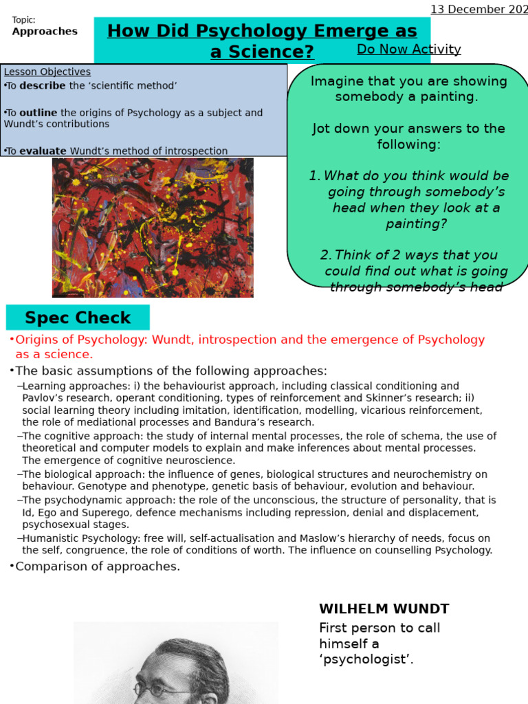1 - Emergence of Psych As A Science | PDF | Psychology | Cognitive ...