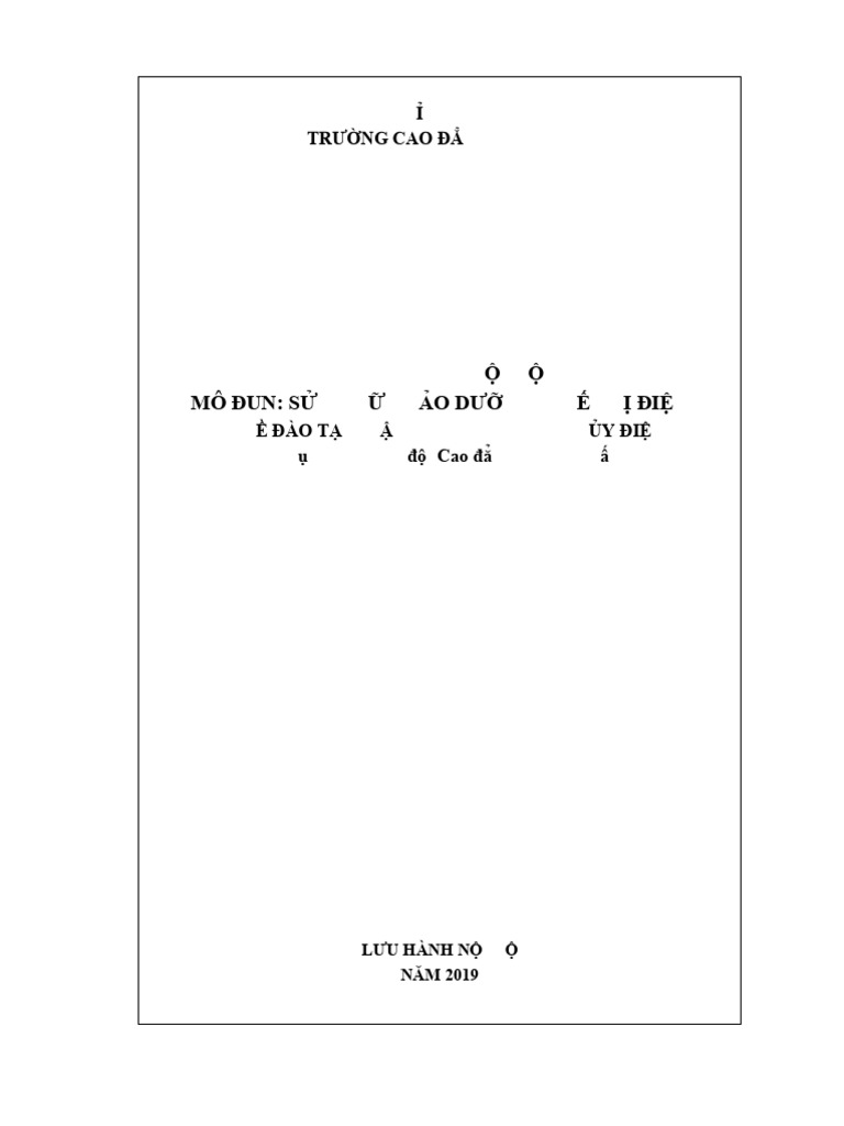 1 Bao Duong Sua Chua Thiet Bi Dien | PDF