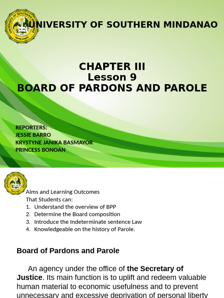 Overview of the Board of Pardons and Parole | PDF | Pardon | Parole