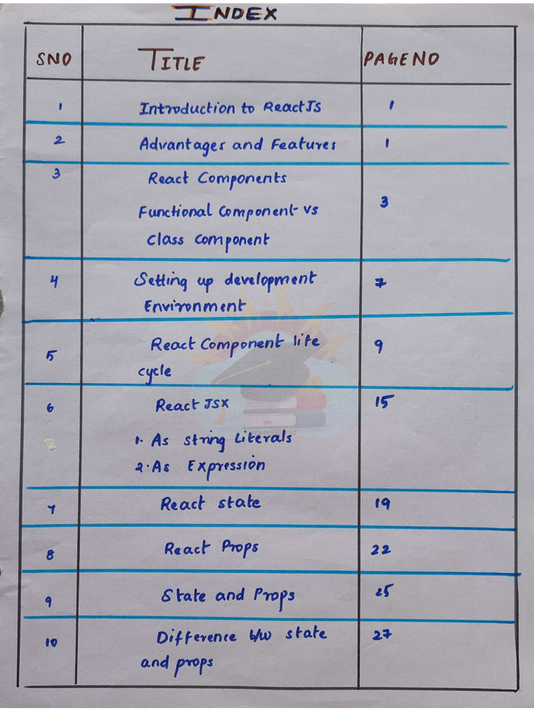 React - Js Handwritten Notes | PDF