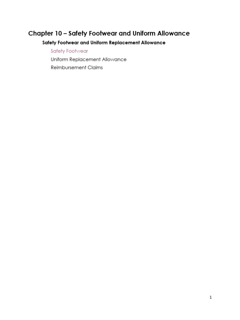 Safety Footwear & Uniform Allowance Guide | PDF | Shoe | Boot