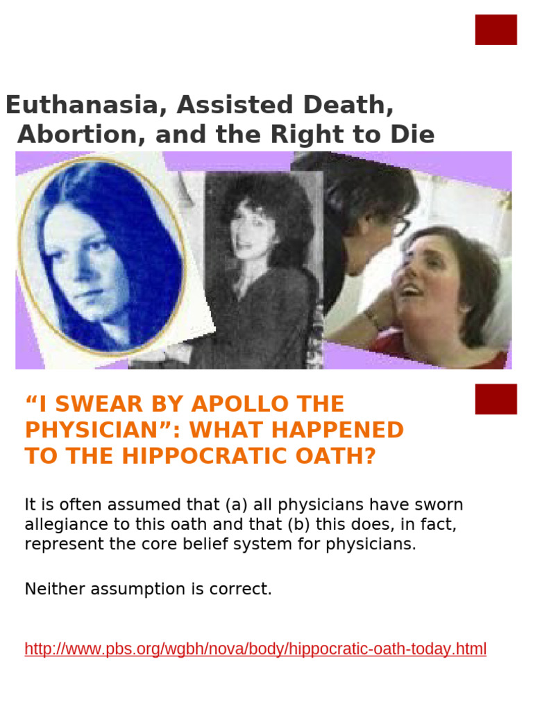 Euthanasia and the Right to Die Ethics | PDF | Abortion | Medical ...