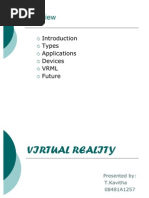 Types Applications Devices VRML Future