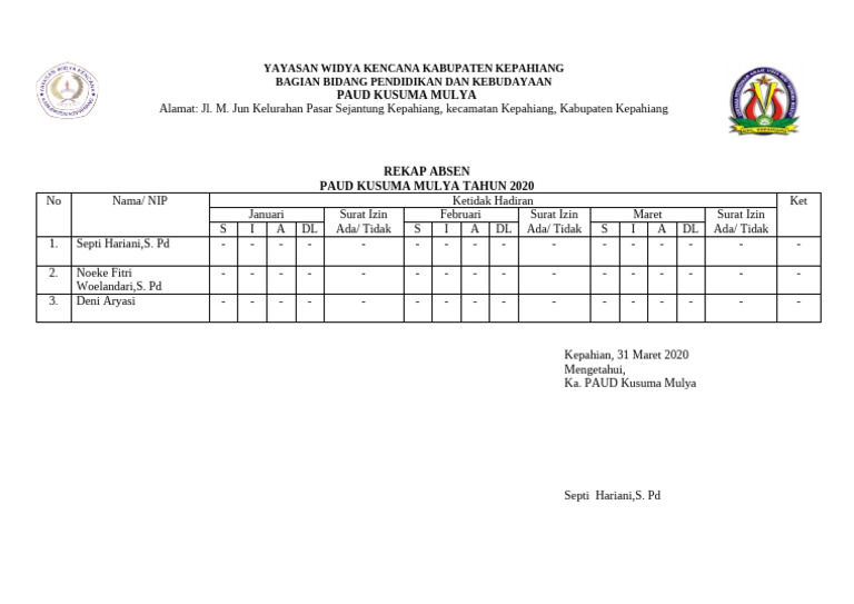 Rekap Absen | PDF
