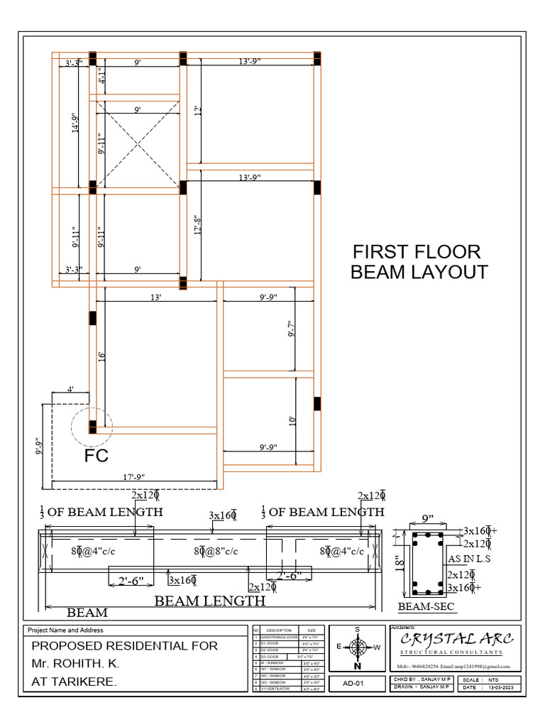 Rohit -- Ff - Rcc - Beam Layout | PDF