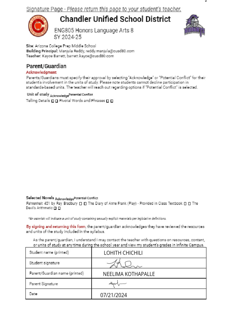 Syllabus Signature | PDF