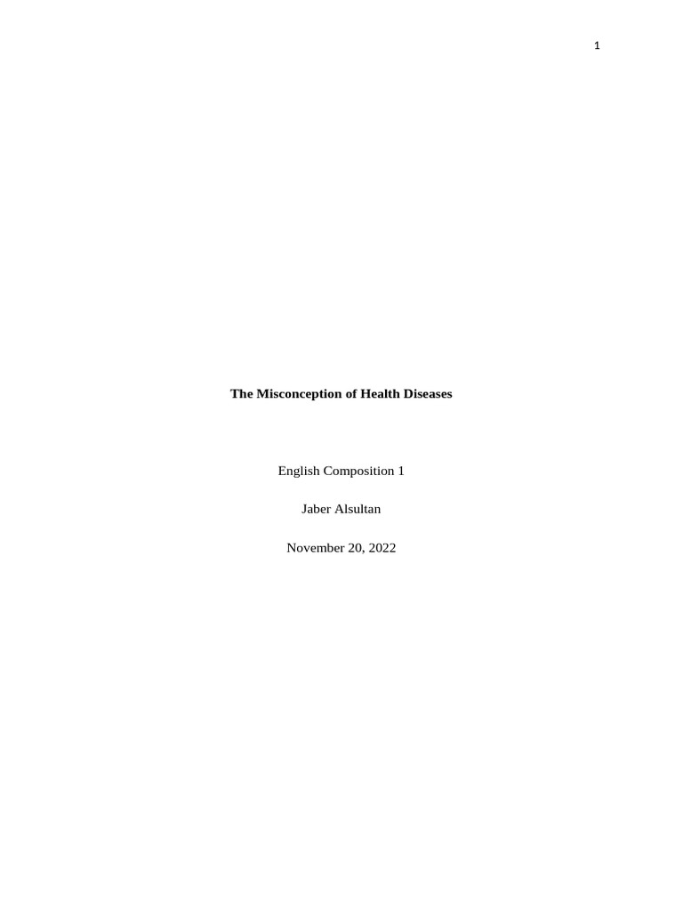 The Misconception of Health Diseases | PDF | Diabetes | Blood Pressure