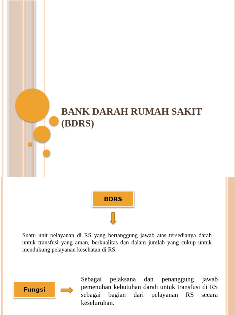 Bank Darah Rumah Sakit (BDRS) | PDF