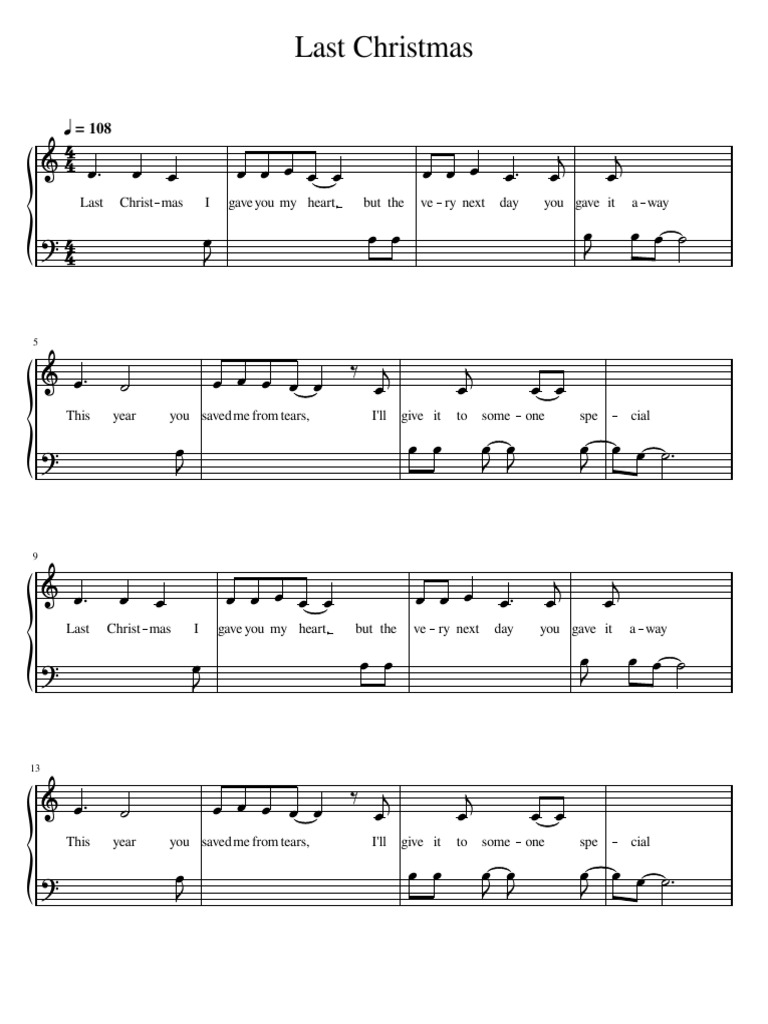 Last Christmas Song Lyrics Analysis PDF
