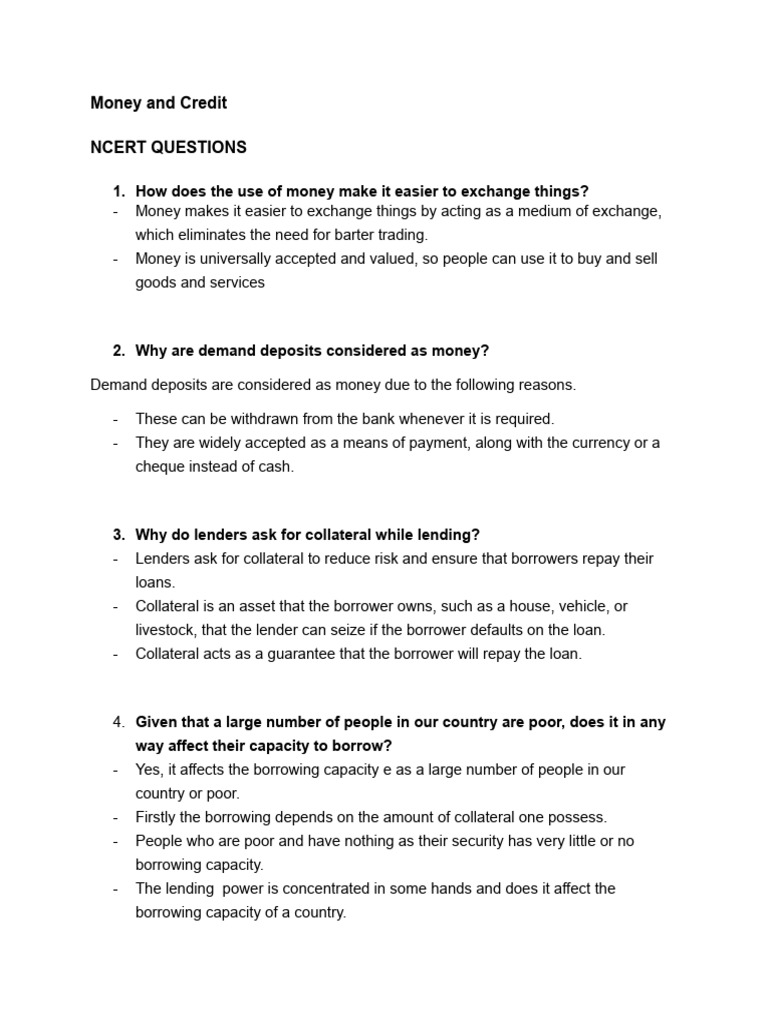 Understanding Money and Credit Dynamics | PDF | Loans | Debt