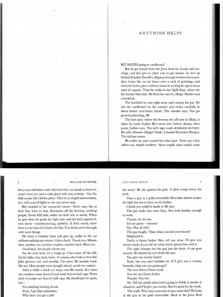 Anything Helps by Jess Walter (1) | PDF