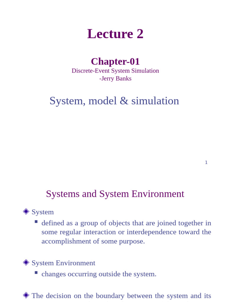 Discrete-Event System Simulation Overview | PDF | Mathematical Model ...