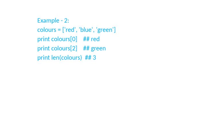 Python List Example: Accessing Colors | PDF
