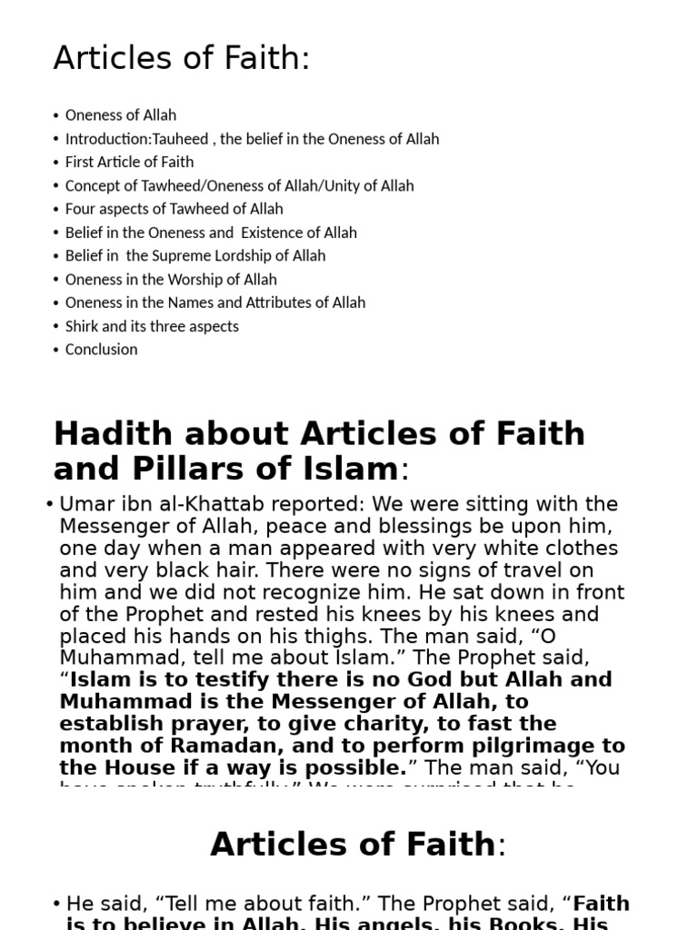 Oneness of Allah | PDF | Tawhid | God In Islam
