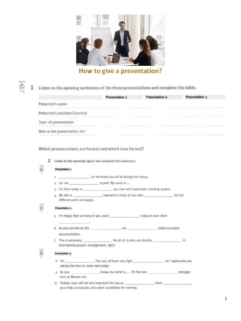 Presentation Introduction Samples