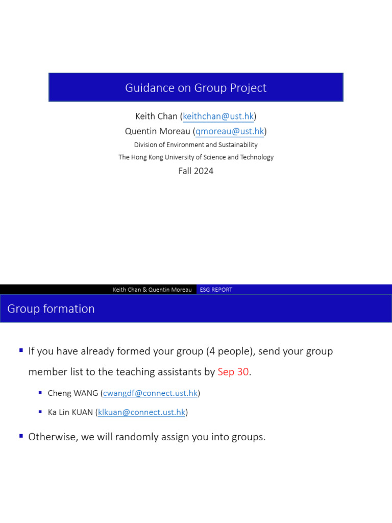 Guidance on Group Project | PDF