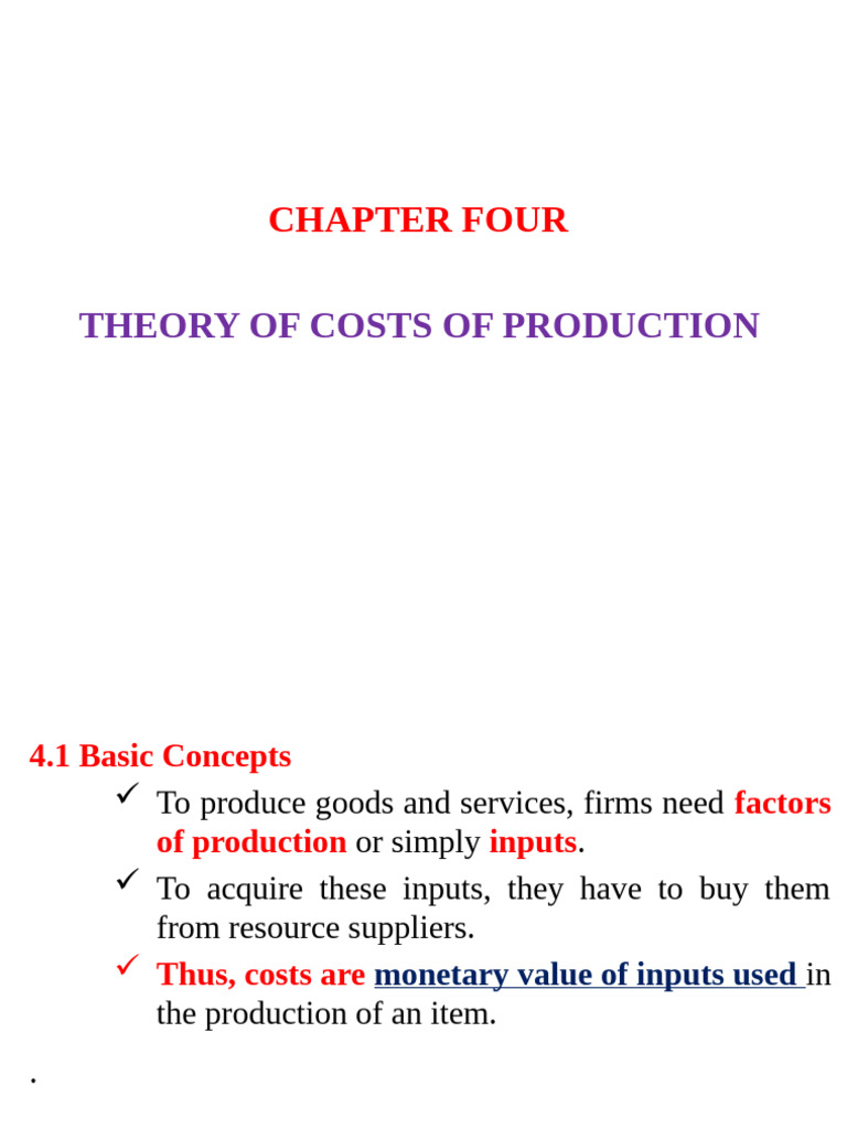 Chapter-3 Microeconomics | PDF | Long Run And Short Run | Marginal Cost