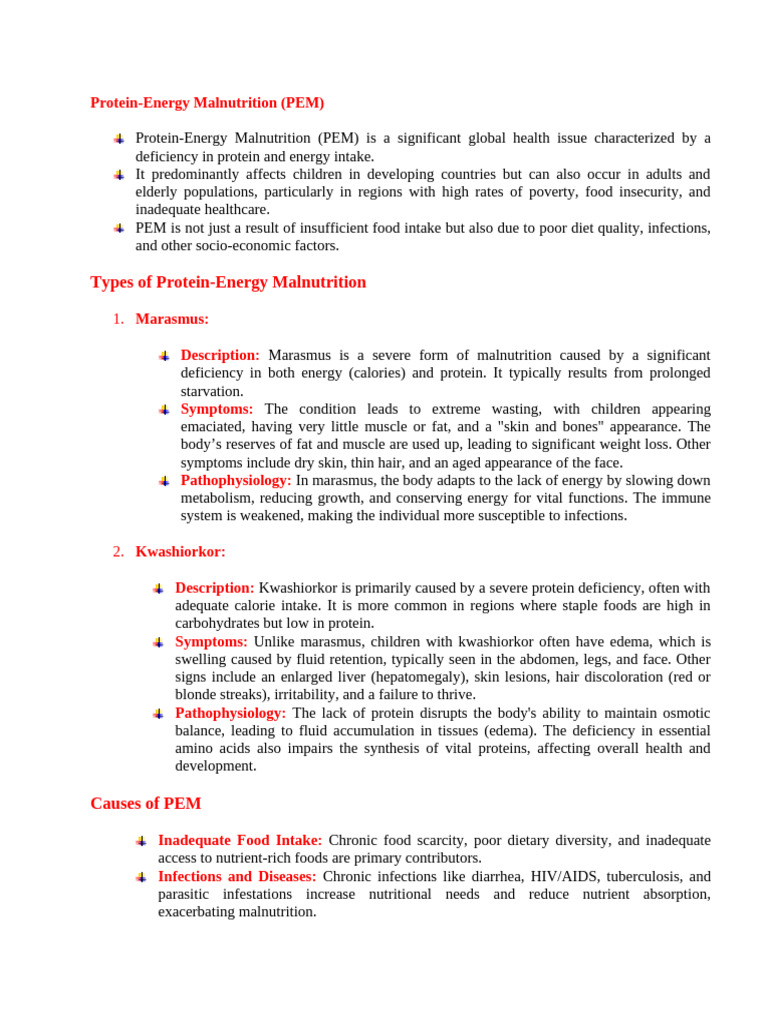 Understanding Protein-Energy Malnutrition | PDF | Malnutrition | Causes ...