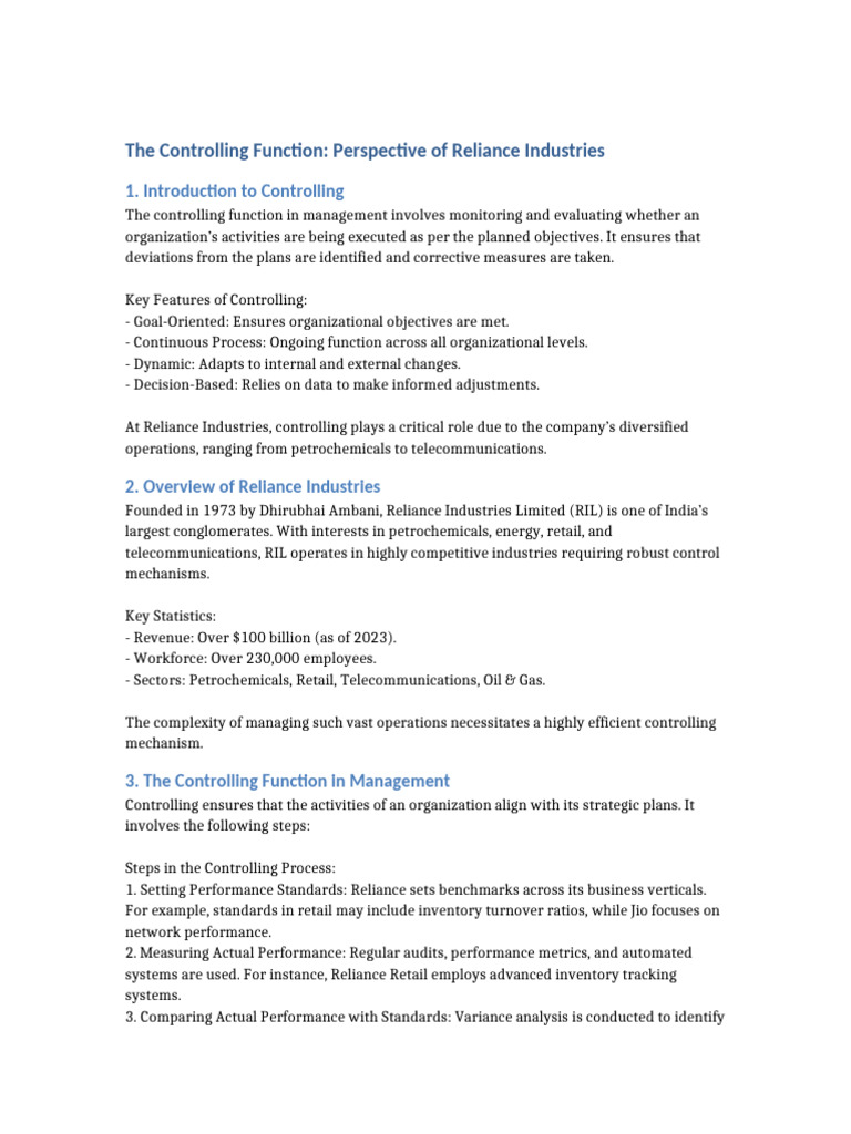 Controlling Function Reliance | PDF | Performance Indicator | Automation