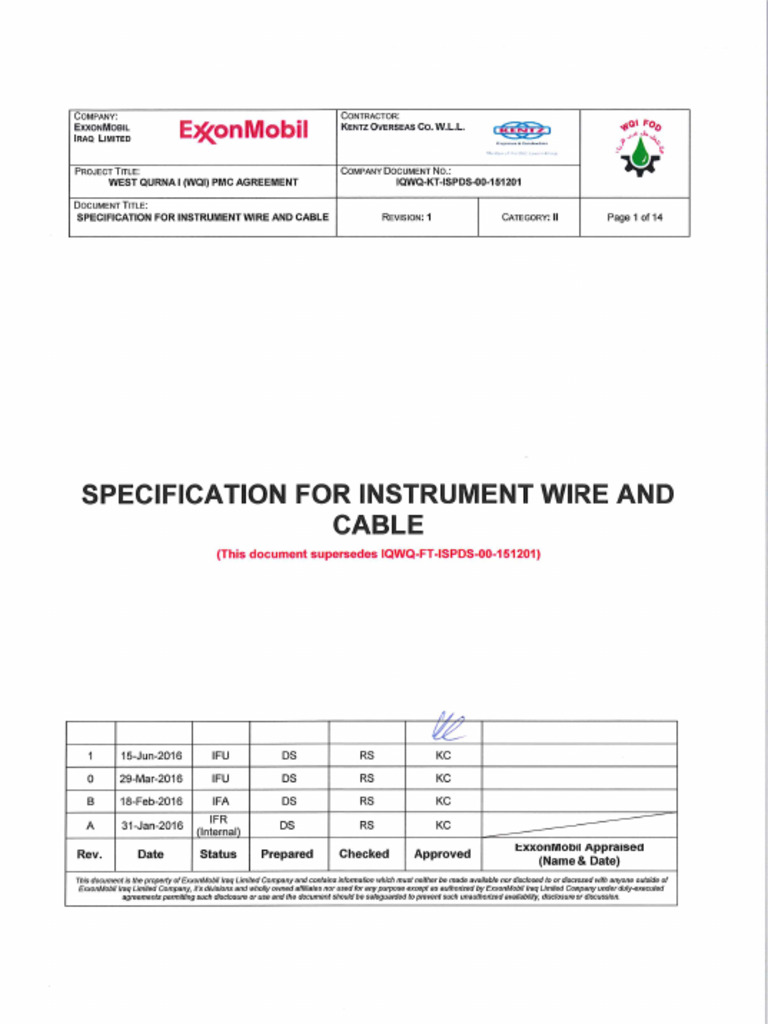 ISPDS for Instrument Wire Specifications | PDF | Optical Fiber | Wire
