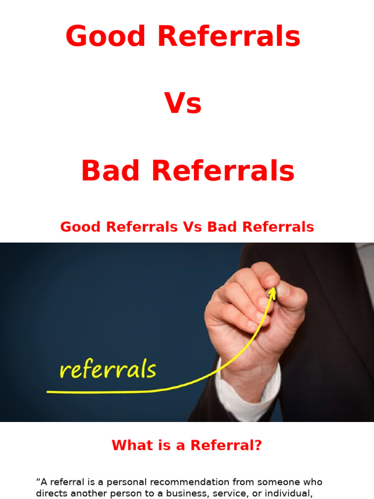 Good vs. Bad Referrals in BNI | PDF