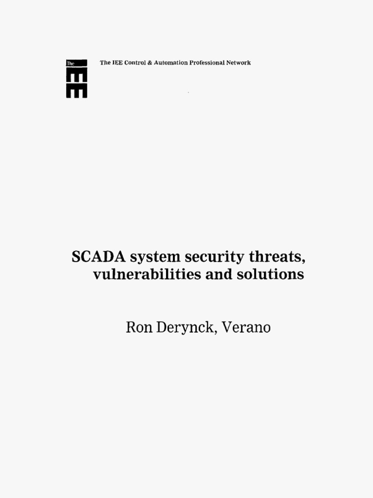 SCADA System Security Challenges and Solutions | PDF | Security ...