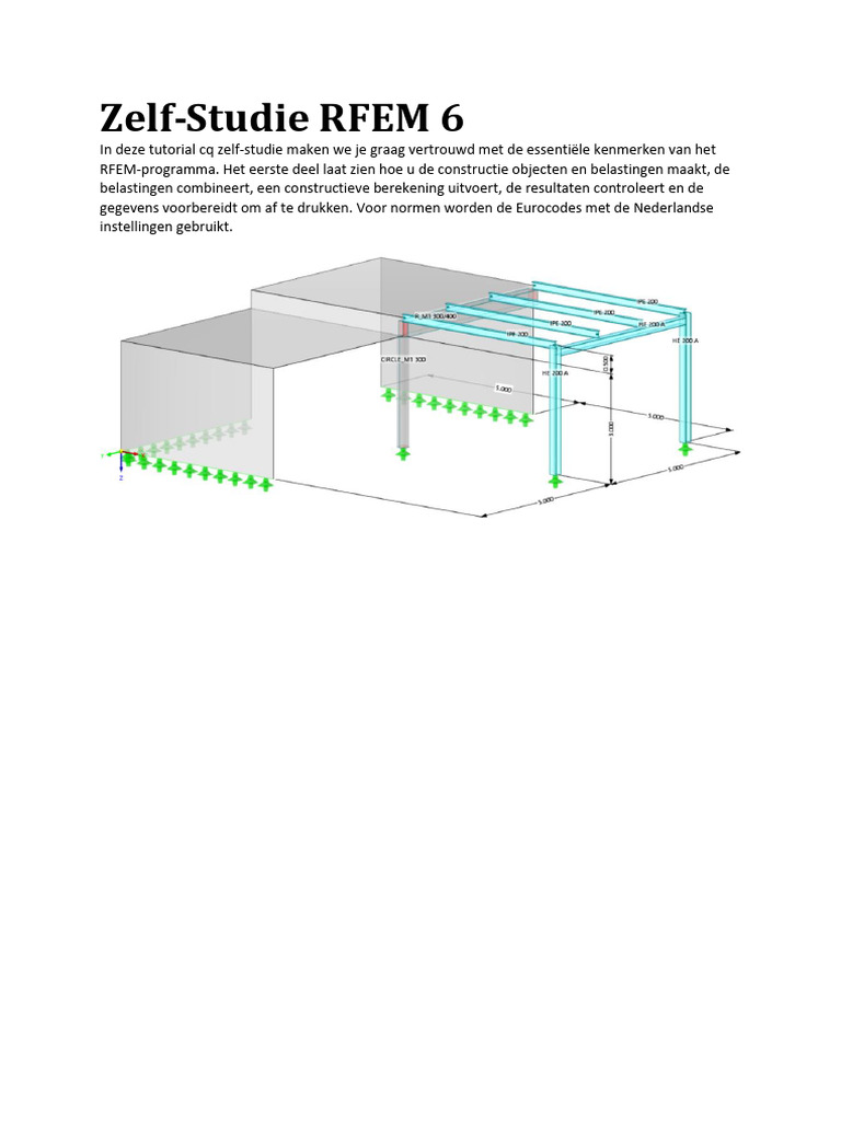 Zelf Studie RFEM 6 | PDF